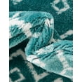 thumbnail image 3 of Unique Loom Moroccan Trellis Collection Area Rug - Mamounia (4' 1" x 6' 1" Rectangle Turquoise/Ivory), 3 of 6