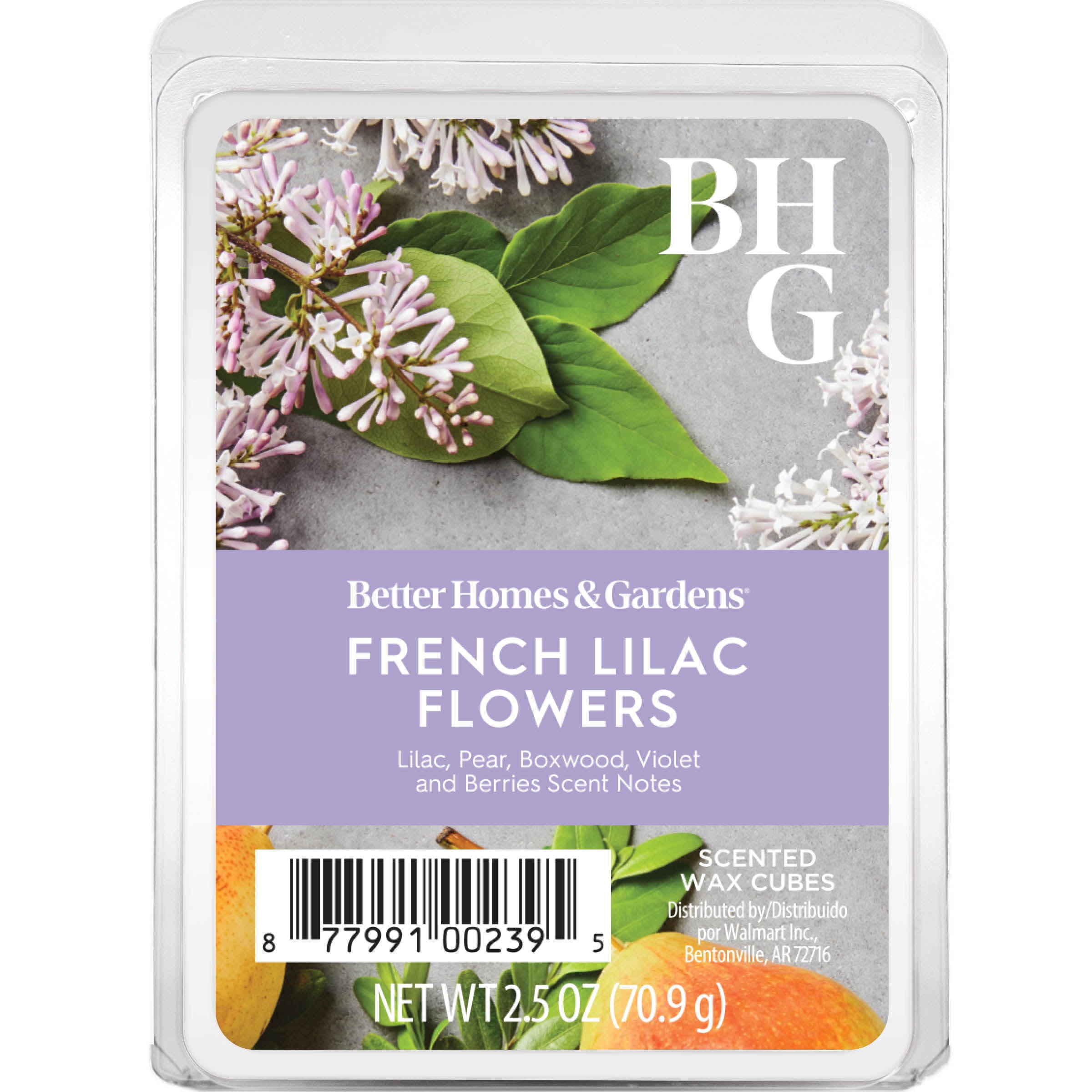 (5 pack) French Lilac Flowers Scented Wax Melts, Better Homes & Gardens, 2.5 oz (1-Pack)