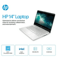 thumbnail image 4 of HP Laptop 14 inch, 4GB DDR4, 128GB Storage(64GB eMMC+64GB SD Card) Laptops Computer, Intel Quad-Core N4120 Processor, 1 Year Office 365, Webcam, HDMI, WiFi, USB-A&C, Win 11 S, 4 of 5