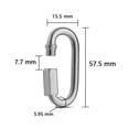 thumbnail image 3 of Carabiner Spring Snap Hook 304 Stainless Steel Heavy Duty Carabiner Clip 5 Pack, 3 of 4