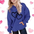 thumbnail image 1 of Sudadera con capucha para niños, con estampado degradado, mangas raglán, mangas largas, talla mediana a grande, informal, con capucha y bolsillos, blusa de poliéster para niños, 1 of 6