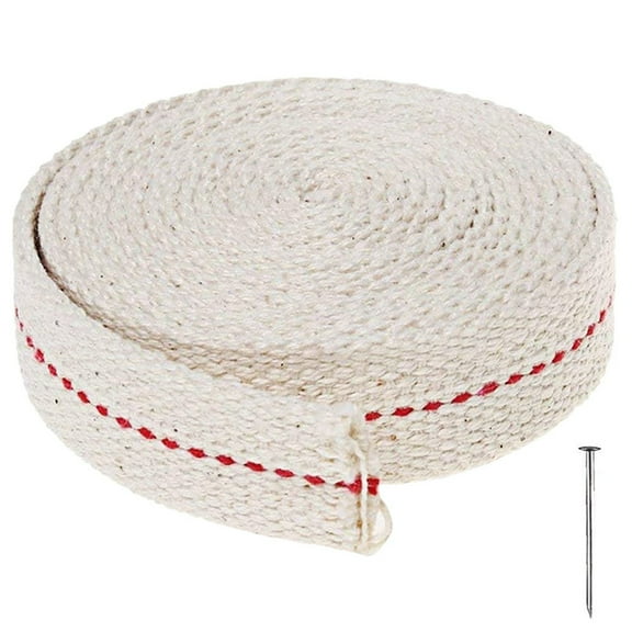 50% off 3/4 inch Flat Wide 2 Meter Long Cotton Oil Lamp Wick with Black Stitch