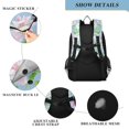 thumbnail image 4 of FORMRS Unisex School Backpack 17" Student Travel Bag with Laptop Compartment, Blue Floral, 4 of 7