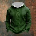 thumbnail image 2 of IWRICH Men's St. Patrick's Day Shamrock Art Printed Hoodies Long Sleeve Casual Hooded Sweatshirts Holiday Plus Size Pullover Tops 01-Dark Green XXXXL, 2 of 4