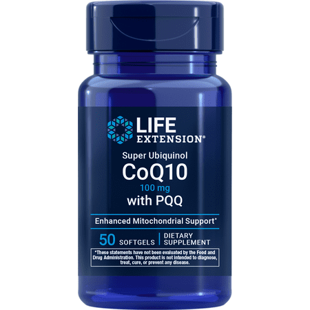 Life Extension Super Ubiquinol CoQ10 with PQQ, 50 Softgels