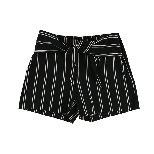 bar III Womens Tie Belt Walking Dress Shorts, Negro, 8