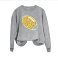 thumbnail image 4 of XPMWRP Women's Oversized Football Printed Hoodies Sweatshirt Long Sleeve Casual Crew Neck Pullover Tops Loose Winter Warm Sweatshirt Gray S, 4 of 4