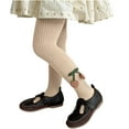 thumbnail image 3 of HUPOM Little Girls Thigh-High Soft Solid Casual Beige 2024 Summer Clearance New Arrival Size M, 3 of 6