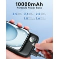 thumbnail image 3 of Fast Charging Power Bank, 10000mah Portable Charger for iPhone, 22.5W USB C in&Out Battery Pack Phone Charger Portable, Slim Powerbank for iPhone 17/16/15 Series, Samsung, Google,Android, 3 of 7