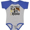 thumbnail image 3 of Inktastic Yes, This is My 1st Rodeo Cowboy Hat with Red Band, Lasso Boys or Girls Baby Bodysuit, 3 of 5