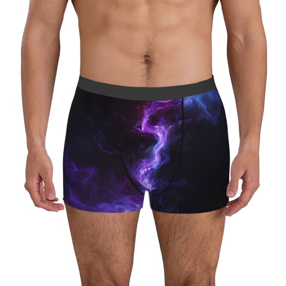 Naloa Purple And Blue Nebula Mens Underwear - Boxers for Men, Mens Boxer Briefs, Classic Briefs for Men-Small