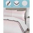 thumbnail image 4 of Quilts Twin Size Bedding Set, Pink Ombre Lightweight Quilted Comforter, Aesthetic Art Farmhouse Gradient Pink Soft Reversible Bedspread Coverlet with Pillow Covers for All Season, 68" x 86", 4 of 7