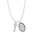 thumbnail image 1 of Delight Jewelry Silvertone Mini Open Peace Heart Key Best Mom Ever Charm Necklace, 1 of 4