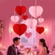 thumbnail image 5 of 8x Adornos de corazón para el día de San Valentín, adornos de papel románticos para colgar en forma de corazón. Rojo Rosa, 5 of 6