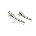 thumbnail image 3 of Cateissary Pinzas para el cabello de aleación con estilo y duraderas para profesionales del salón, pinzas para el cabello con pasador, pinzas Artesanía plateado, 1 6 cm, 3 of 6