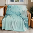 thumbnail image 4 of Turquoise Marble Texture Throw Blankets, Modern Abstract Watercolor Art Soft Fleece Blanket Decorative for Home Sofa Couch Chair Living Bedroom, 40x50 inches,, 4 of 8