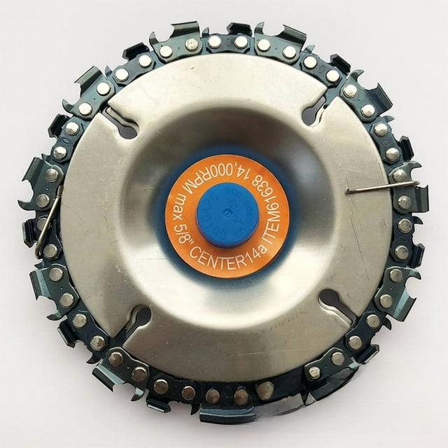 Compact 4-inch (22 Teeth) & 5-inch (14 Teeth) Cutting Chain Discs Set for Angle Grinders - Durable Woodworking & Metal Cutting Tool Accessories, Easy Installation, Complete Versatile Electric Tool
