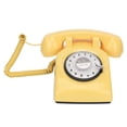 thumbnail image 1 of Teléfono de Dial Giratorio Retro ANGGREK Teléfono Fijo Multiusos de Escritorio Timbre Mecánico Amarillo, 1 of 7