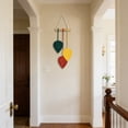 thumbnail image 6 of Boho Macrame Leaf Wall Hanging Cotton Rope Tassel Wall Decor Handmade Bohemian Style Durable Lightweight Easy Hang for Bedroom Living Room Nursery Entryway Home Aesthetic Decoration, 6 of 6