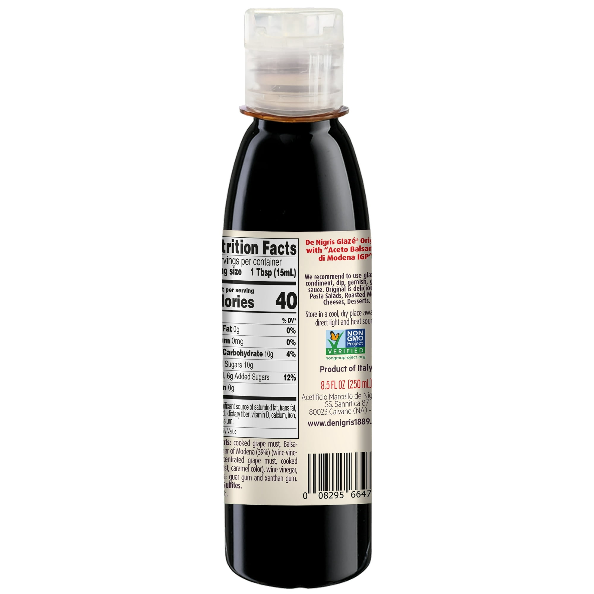 De Nigris Glaze Original with Balsamic Vinegar of Modena, 8.5 fl oz ( 3 Pack )