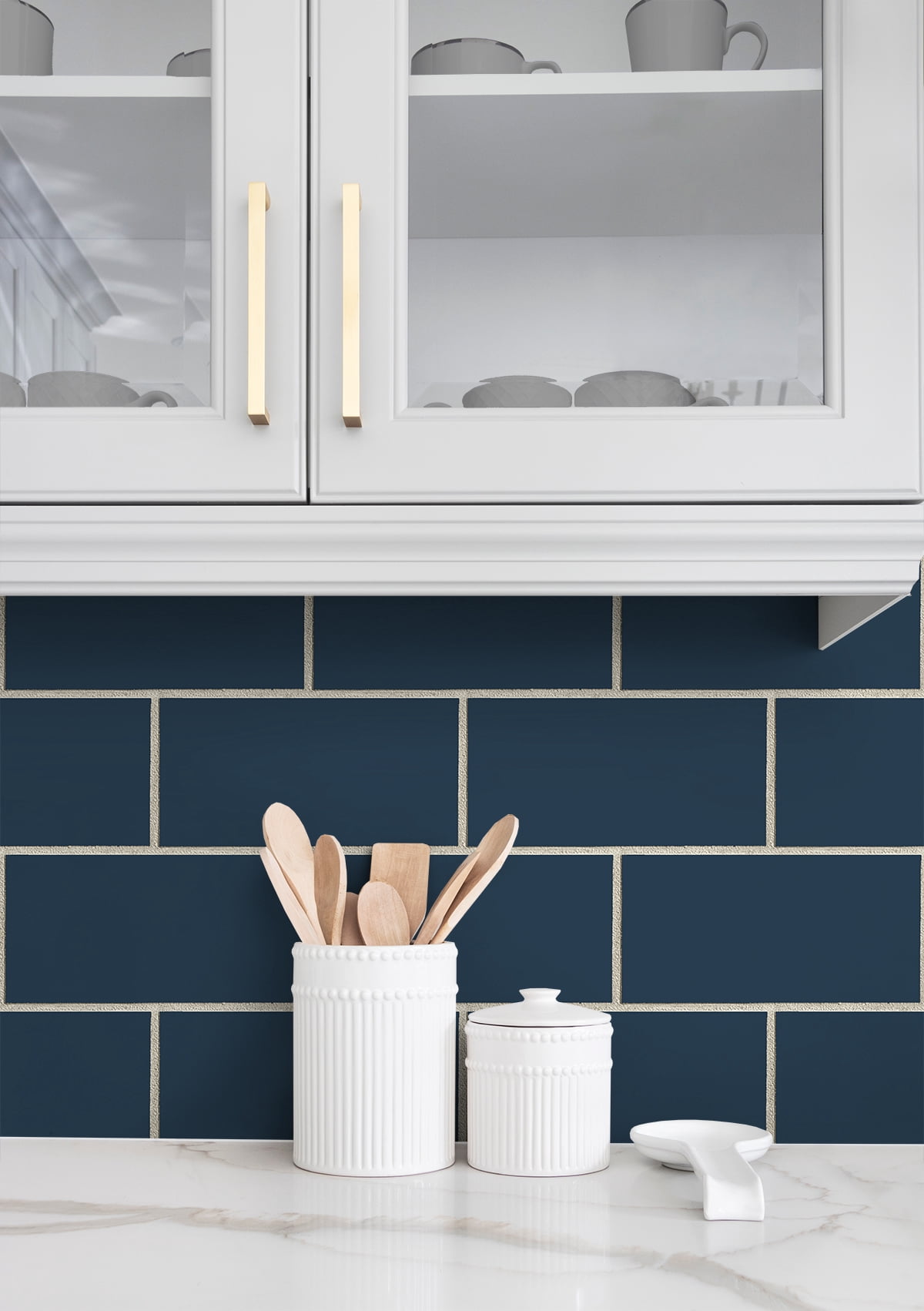 NextWall Retro Subway Tile Peel and Stick Wallpaper