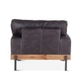 thumbnail image 4 of World Interiors Chiavari Ebony Leather Armchair in Antique Ebony Brown, 4 of 6