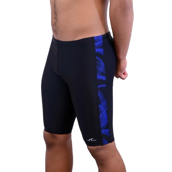 Adoretex Boy's/Men's Stellar Spirals Jammer Swimsuit (MJ008) - Black/Blue - 30