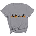 thumbnail image 4 of Gamivast Men's Cute Spooky Cat Pumpkin T-Shirt Halloween Graphic Print Short Sleeve Crewneck Tee Casual Fall Festival Top Novelty Holiday Shirt Flattering Fit Wear Gray XXXL, 4 of 5