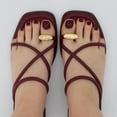 thumbnail image 4 of Cushionaire Venue Women’s Strappy Toe-Loop Slide Sandals with Gold-Tone Accent & Memory Foam Comfort | Minimalist Summer Sandals for Women with Wide Widths Available, 4 of 13