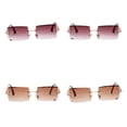 thumbnail image 1 of Gafas de terre Rectangular para Mujer de 4 Piezas, Retro, Clásico, para Fiestas, Lentes Teñidas BLESIY Gafas de sol rectangulares para mujer, 1 of 6