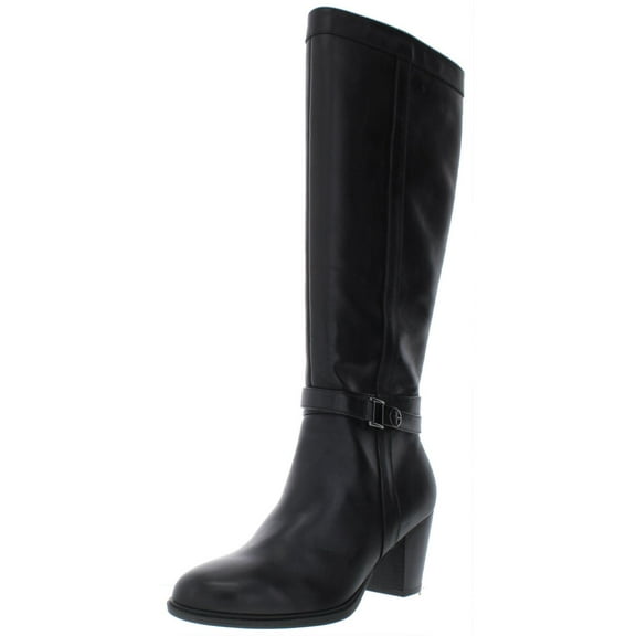Giani Bernini Womens Rozario Leather Tall Knee-High Boots Black 5.5 Medium (B,M)