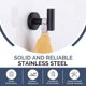 thumbnail image 2 of Matte Black Towel Hook 2 PCS, Stainless Steel Kitchen Bathroom Towel Holder, Round Coat Robe Hanger for Wall, 2 of 4