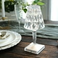 thumbnail image 6 of Efavormart Warm White Crystal Diamond Acrylic LED Color Changing Desk Lamp, USB Rechargeable Night Light, Decorative Light, Touch Operated - 10" Tall, 6 of 11