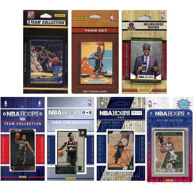 C&I Collectables BUCKS719TS NBA Milwaukee Bucks Ensemble de 7 Cartes à Collectionner sous Licence