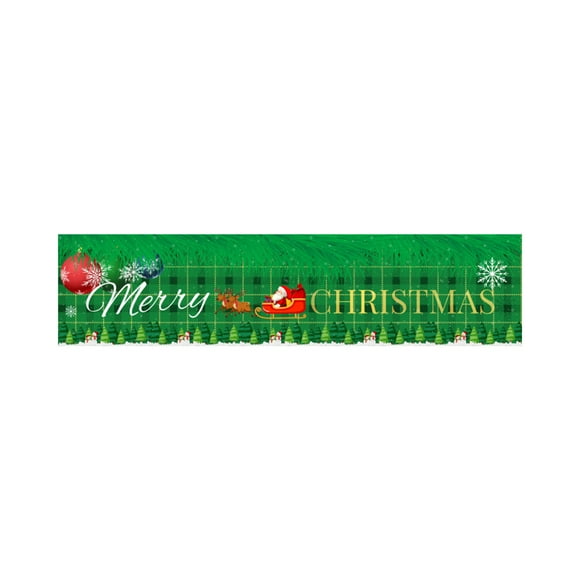 Pisexur Christmas Decorations Christmas Banner Outdoor - 98.42x19.68 Inches, Christmas Front Porch Trim, Christmas Yard Banner, Christmas Yard Trim Nightmare Before Christmas