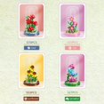 thumbnail image 4 of Juego de ramos de flores con bloques de construcción y cúpula a prueba de polvo, colección de flores para bricolaje, juguetes de construcción con ladrillos, decoraciones para el hogar, lirio, 4 of 4