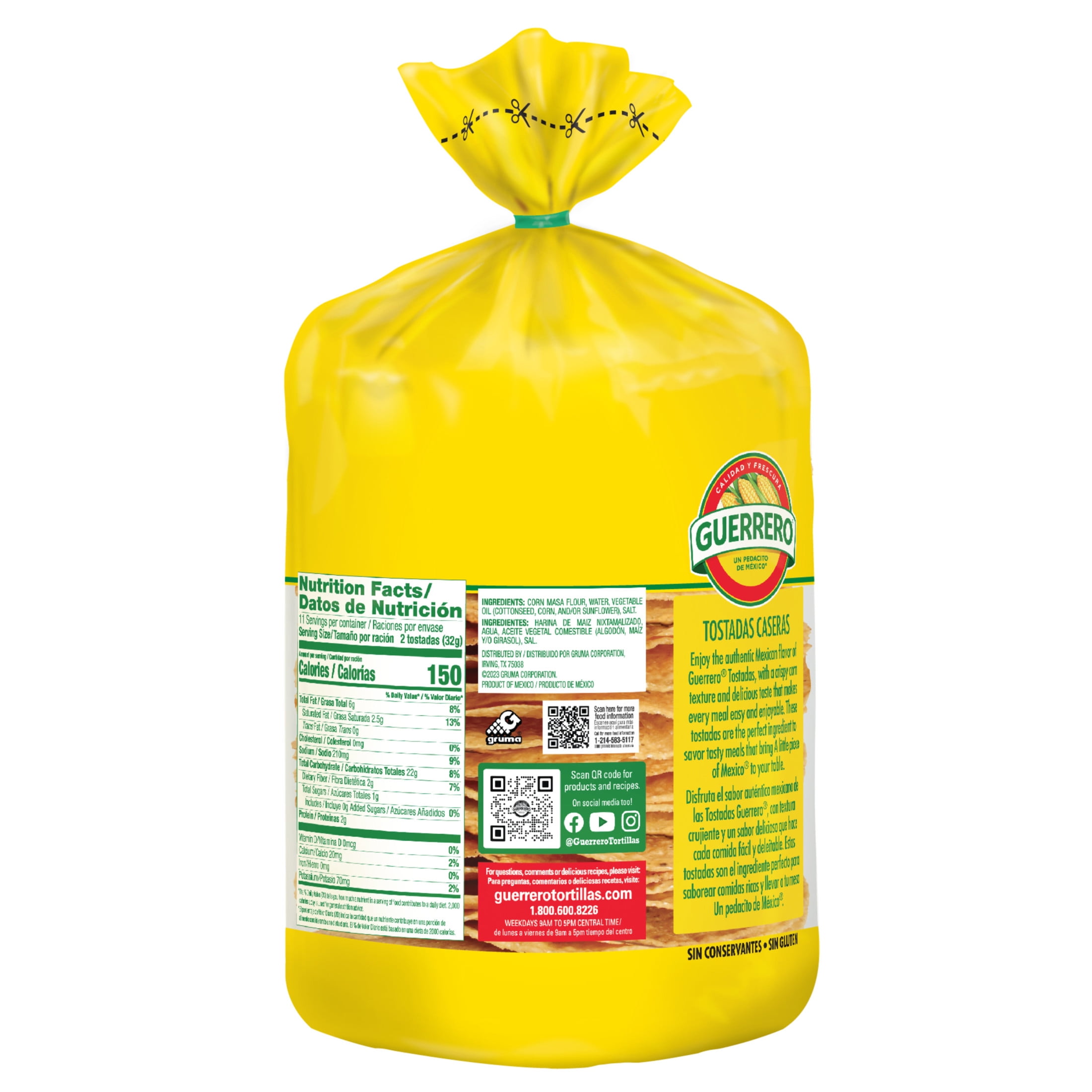 (3 pack) Guerrero Tostadas Caseras Amarillas, 22 Count