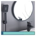 thumbnail image 1 of Matte Black Basin Faucet Single Handle Hot Cold Mixer With 3 Function Hand Showe Bathroom Washbasin Dual-Purpose Bath Faucet ,Effortless Installation, 1 of 7
