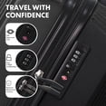 thumbnail image 4 of avobird 3-Piece ABS Hardshell Luggage Set – Lightweight and scratch-resistant, featuring silent 360° spinner wheels and TSA-approved locks, 20"/24"/28", Black, 4 of 7
