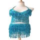thumbnail image 3 of Traje de danza del vientre, traje de baile de jazz sexy, traje de baile de tubo de acero, uniforme con borlas de lentejuelas, traje de escenario, 3 of 4