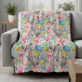 thumbnail image 2 of Easter Blanket Soft Cozy Warm Throw Blanket for Couch, Plush Fuzzy Flannel Fleece Blankets for Sofa, Spring Colorful Eggs Bunny Flower Plant Beige Bed Blankets Lightweight Gifts for Women, 40"x50", 2 of 9