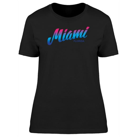 Handwriting City Name Miami T-Shirt Women -Image by Shutterstock, Female XX-Large