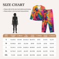thumbnail image 4 of 2 Piece Womens Pajama Sets - Colorful Parrot Jungle Dream A Soft Sleepwear Comfy Pajamas Ladies Pj Lounge Sets with Pockets, Long Sleeve Button Shirt and Pajama Pants Pjs Sets for Women, 4 of 6
