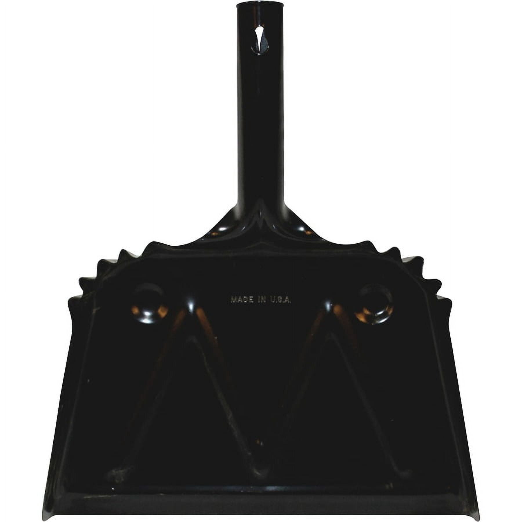Genuine Joe Heavy-duty Metal Dustpan - 12" Wide - Metal Pan - Black - 12 / Carton