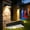 As shown, variant on Yunuuuoa 3 Packs Solar Wall Lights Outdoor RGB Color Changing Waterproof LED Landscape Lighting for Garden Fence Patio Pathway Decoration Multicolor Spotlight