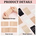 thumbnail image 4 of 1 Box 12Pcs 4 Colors Microfiber 3 Rows x 3 Hooks Underwear Bra Extenders with 201 Stainless Steel Rings & Hooks Rectangle Mixed Color 97x57x4mm 3pcs/color, 4 of 6