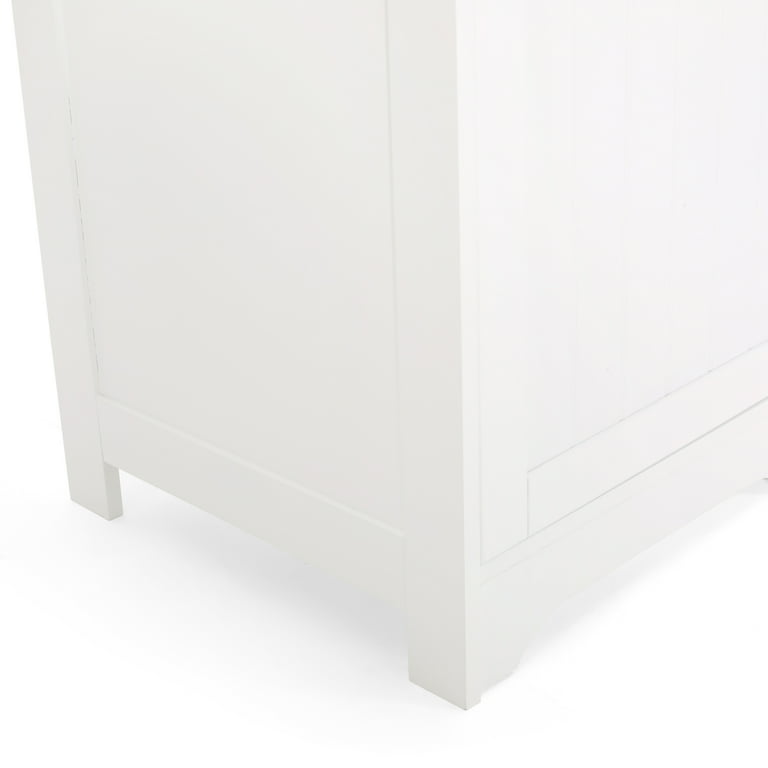 Newberry Tall Bathroom Storage Cabinet – Linen Tower, White – 2kfurniture