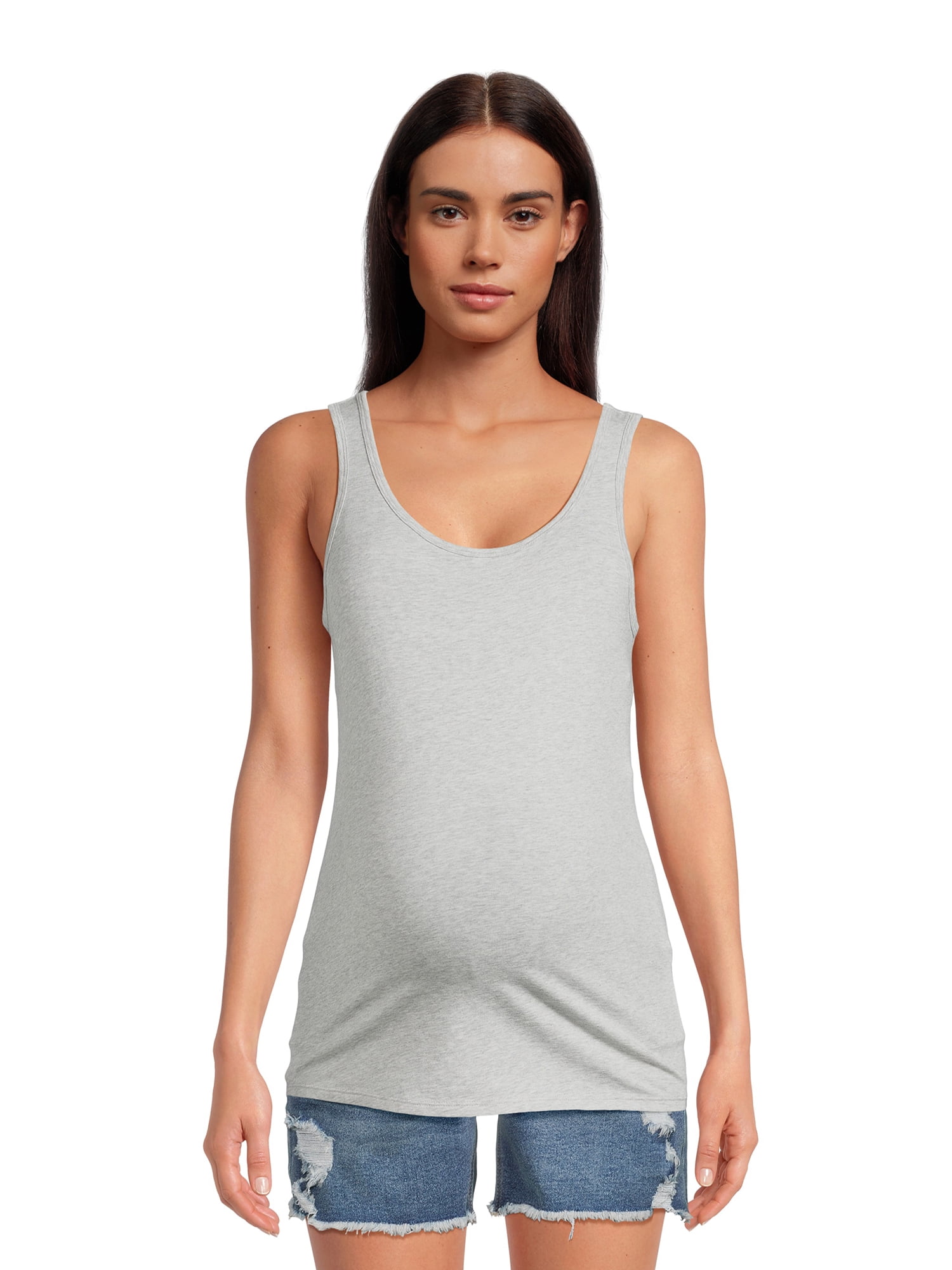 Time and Tru Maternity Essentials Non Shirred Tank, Sizes S-XXL