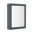 Mainstays Mirror Medicine with Adjustable Shelves, Gray Flannel