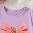 thumbnail image 7 of NAISIBABY Girls Short Sleeve T-Shirt and Flare Pants Outfit Set (2-7T), Kids Casual Fashion Clothes 2-Piece Purple 7T, 7 of 7